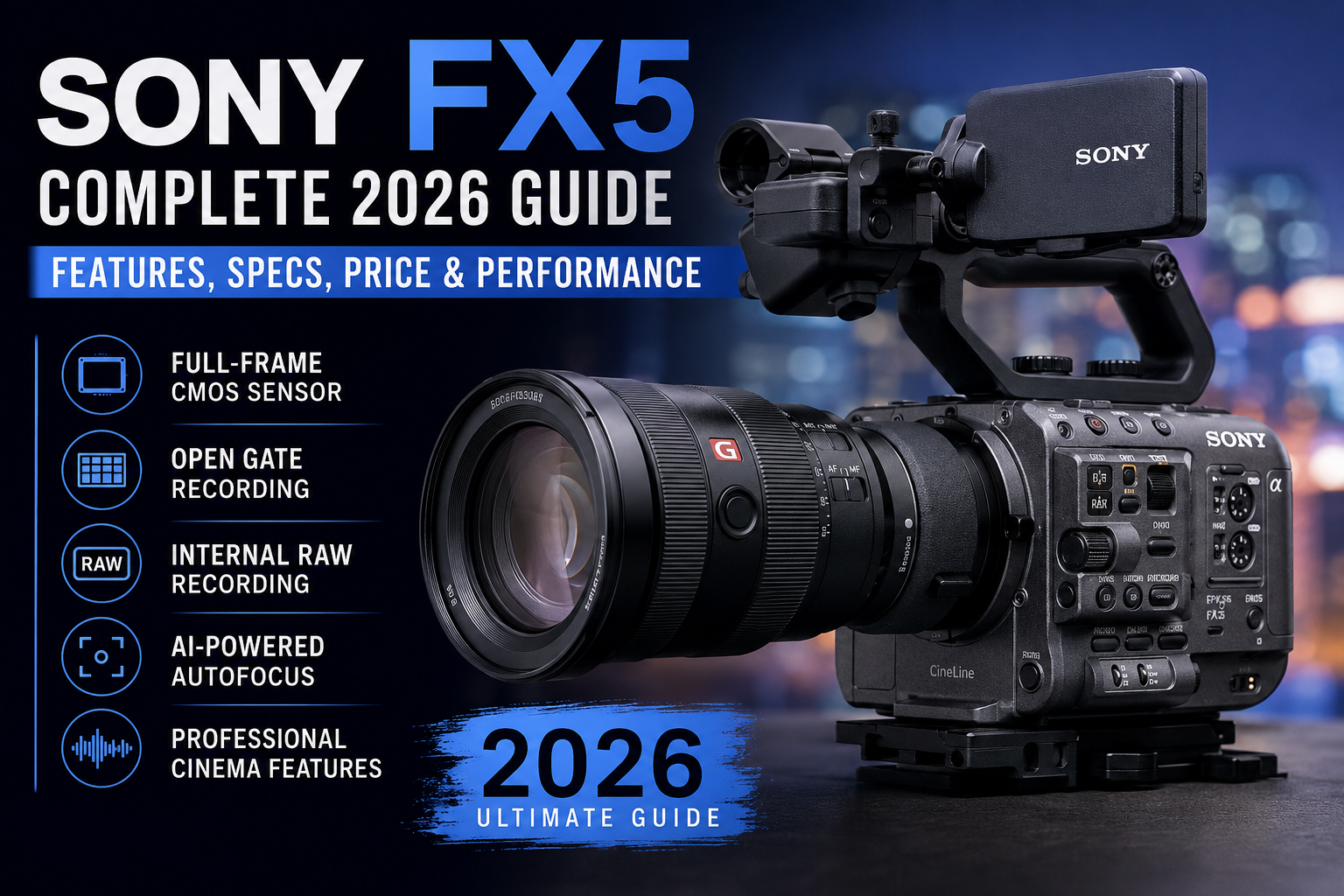 Sony FX5: Complete 2026 Guide to Features, Specs, Price & Performance